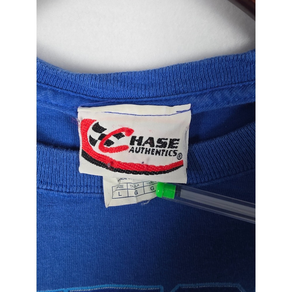 Chase Authentics Dale Earnhardt Jr & Sr Daytona 2010 Blue Graphic T-Shirt Mens L - Picture 3 of 7